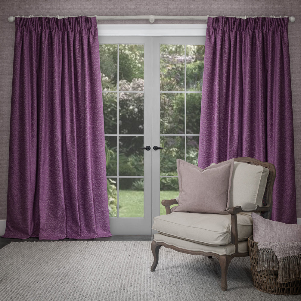 Farley Woven Chenille Pencil Pleat Curtains