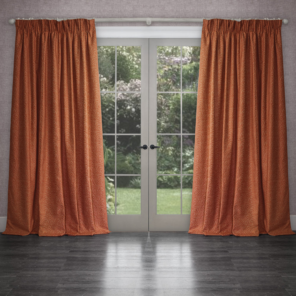 Farley Woven Chenille Pencil Pleat Curtains