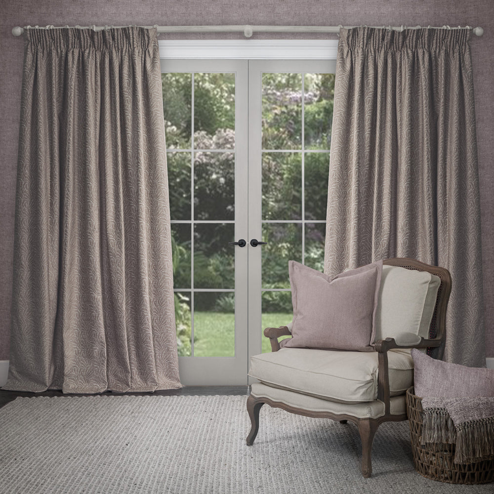 Farley Woven Chenille Pencil Pleat Curtains