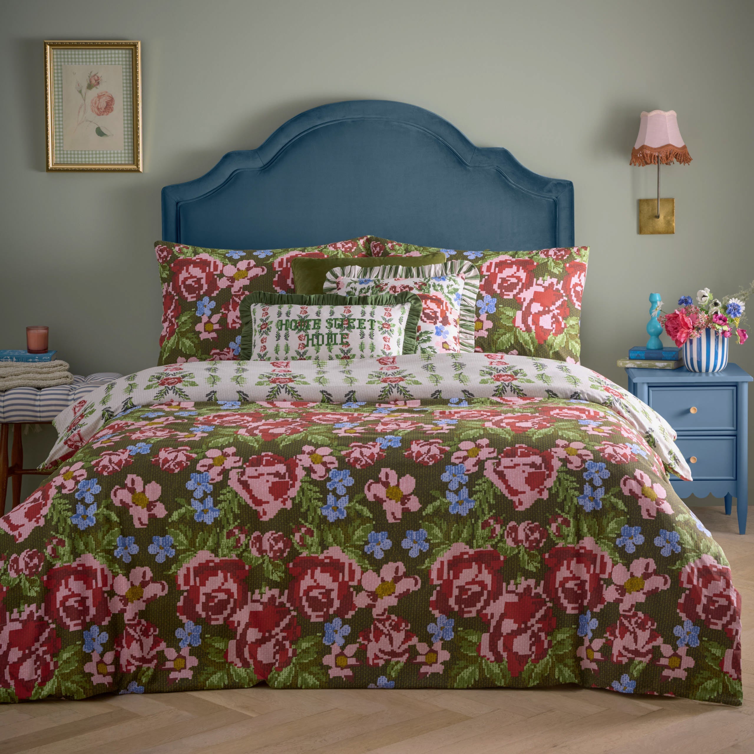 Feeoni Cottage Floral Duvet Cover Set