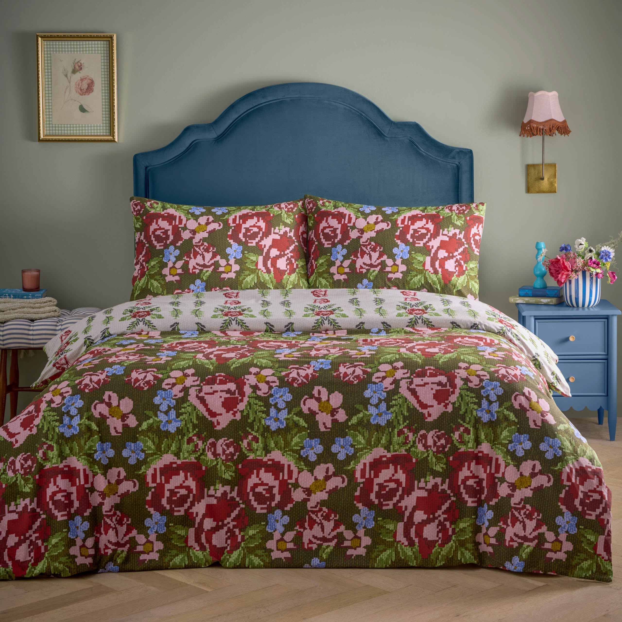 Feeoni Cottage Floral Duvet Cover Set