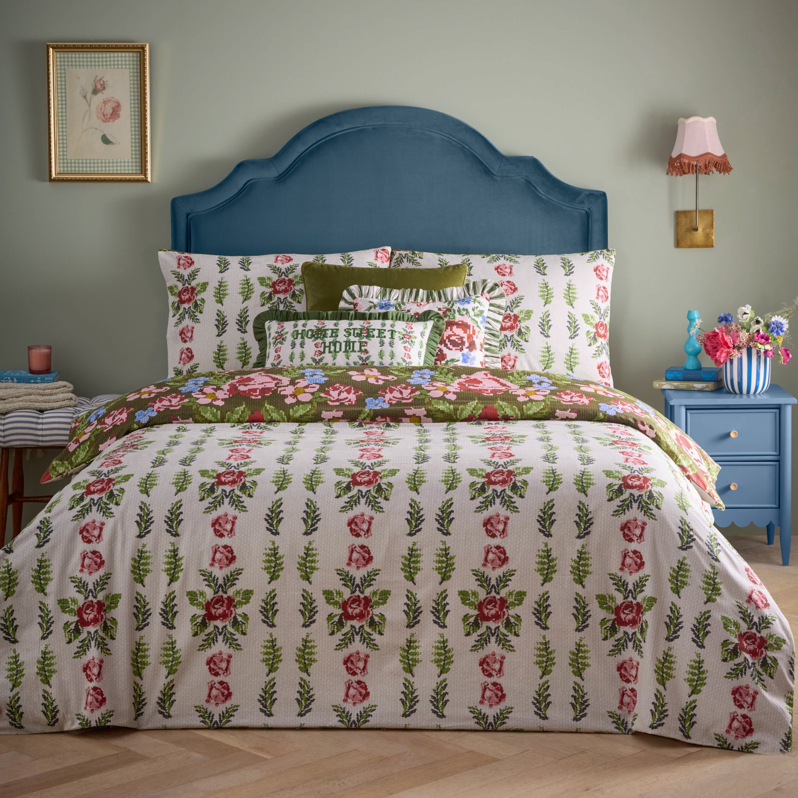 Feeoni Cottage Floral Duvet Cover Set