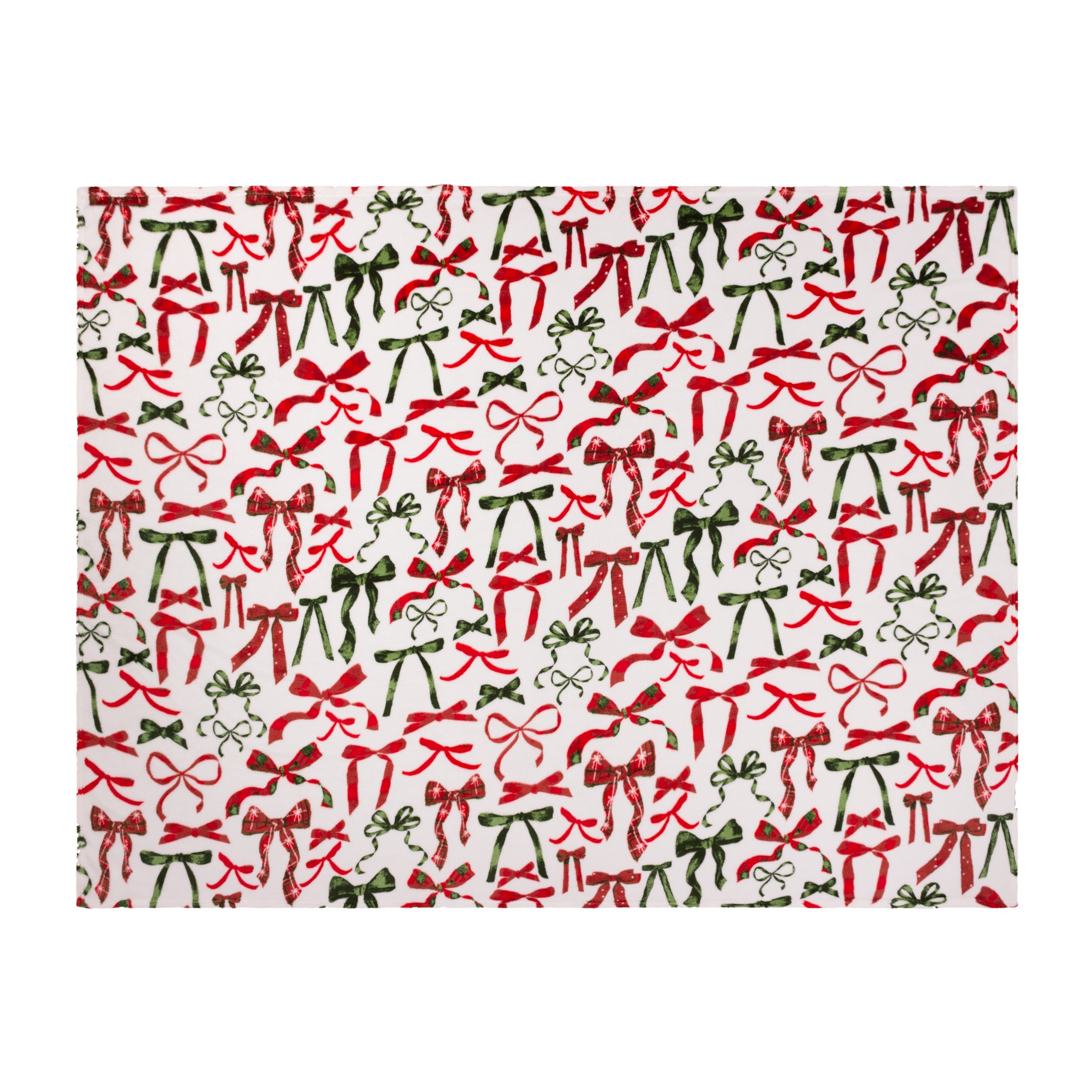 Nathalie Festive Bows Printed Fleece Throw