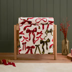 Nathalie Festive Bows Printed Fleece Throw
