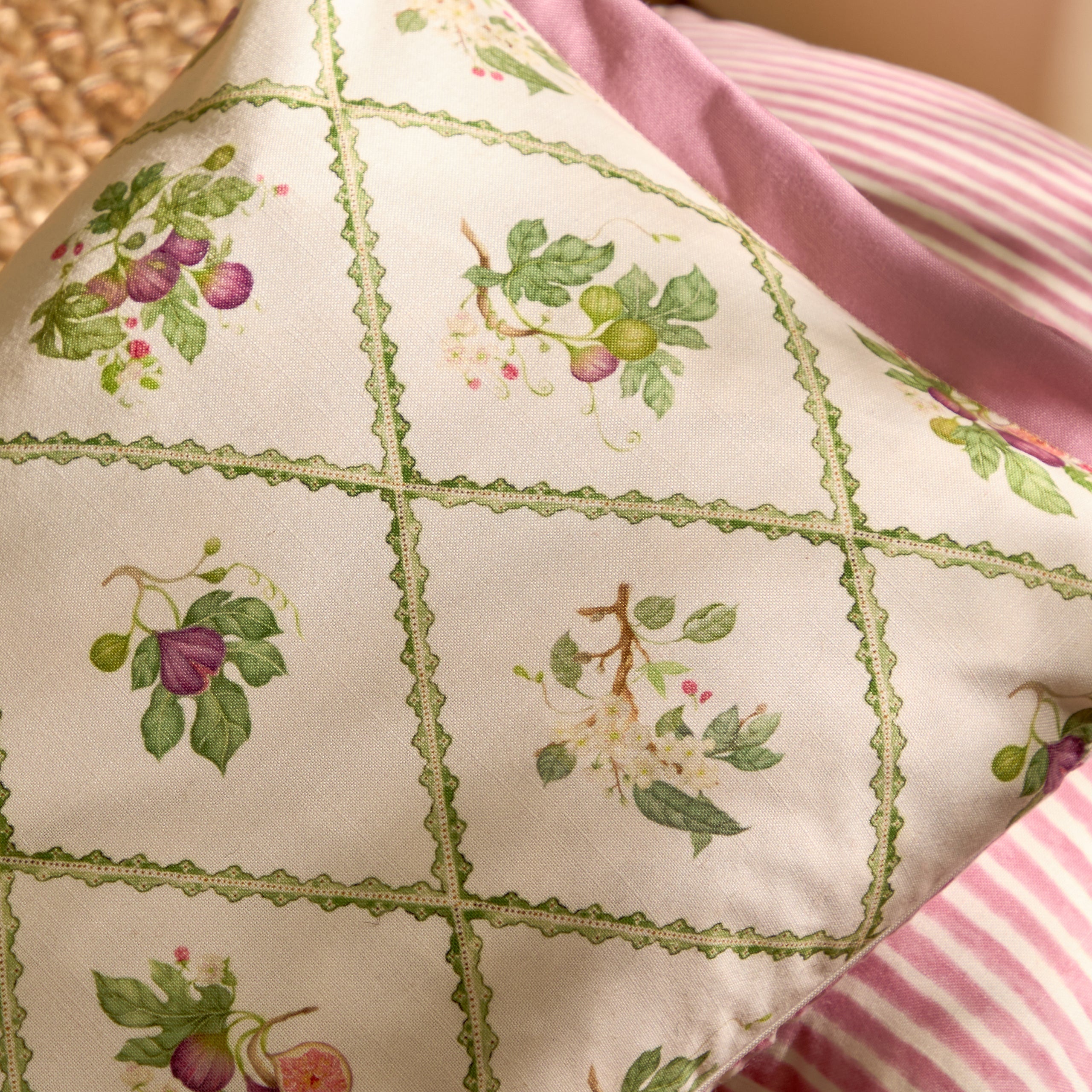 Fig Trellis Printed Outdoor Cushion