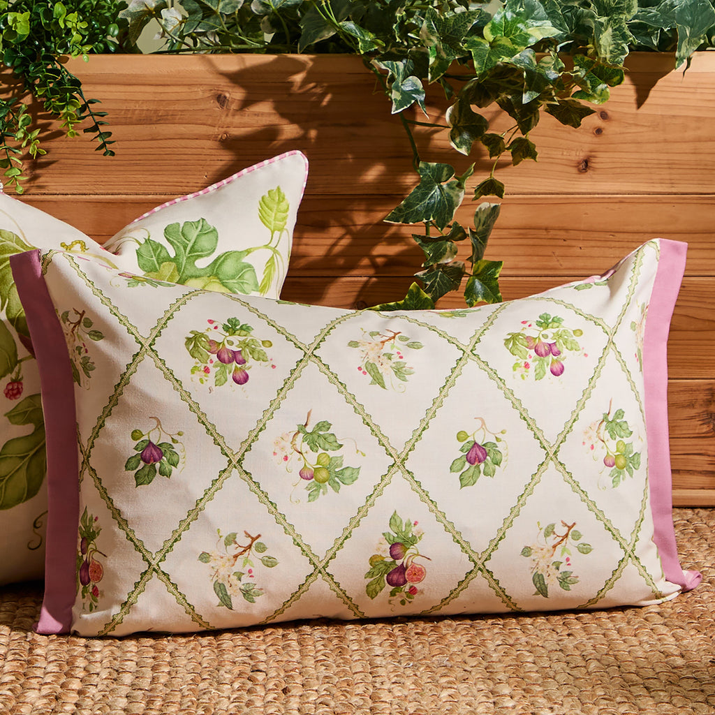 Fig Trellis Printed Outdoor Cushion