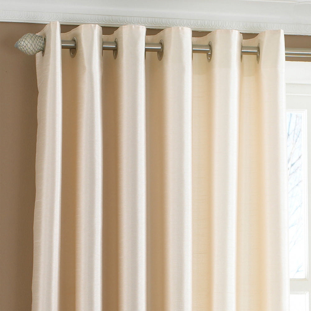 Fiji Faux Silk Eyelet Curtains