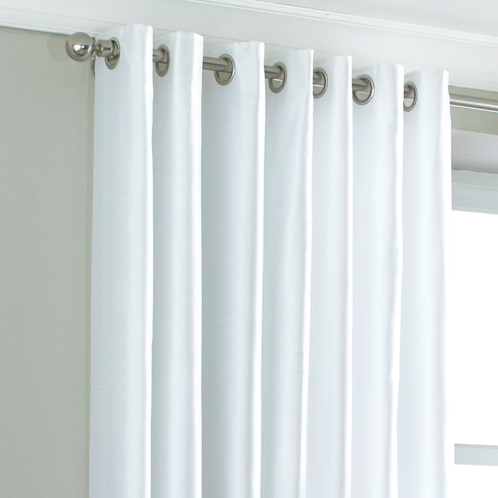 Fiji Faux Silk Eyelet Curtains