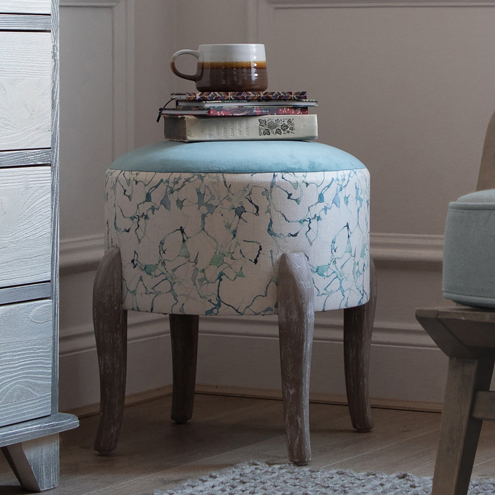 Carrara Printed Finn Footstool