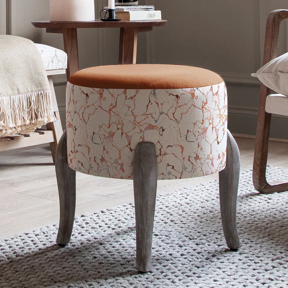 Carrara Printed Finn Footstool