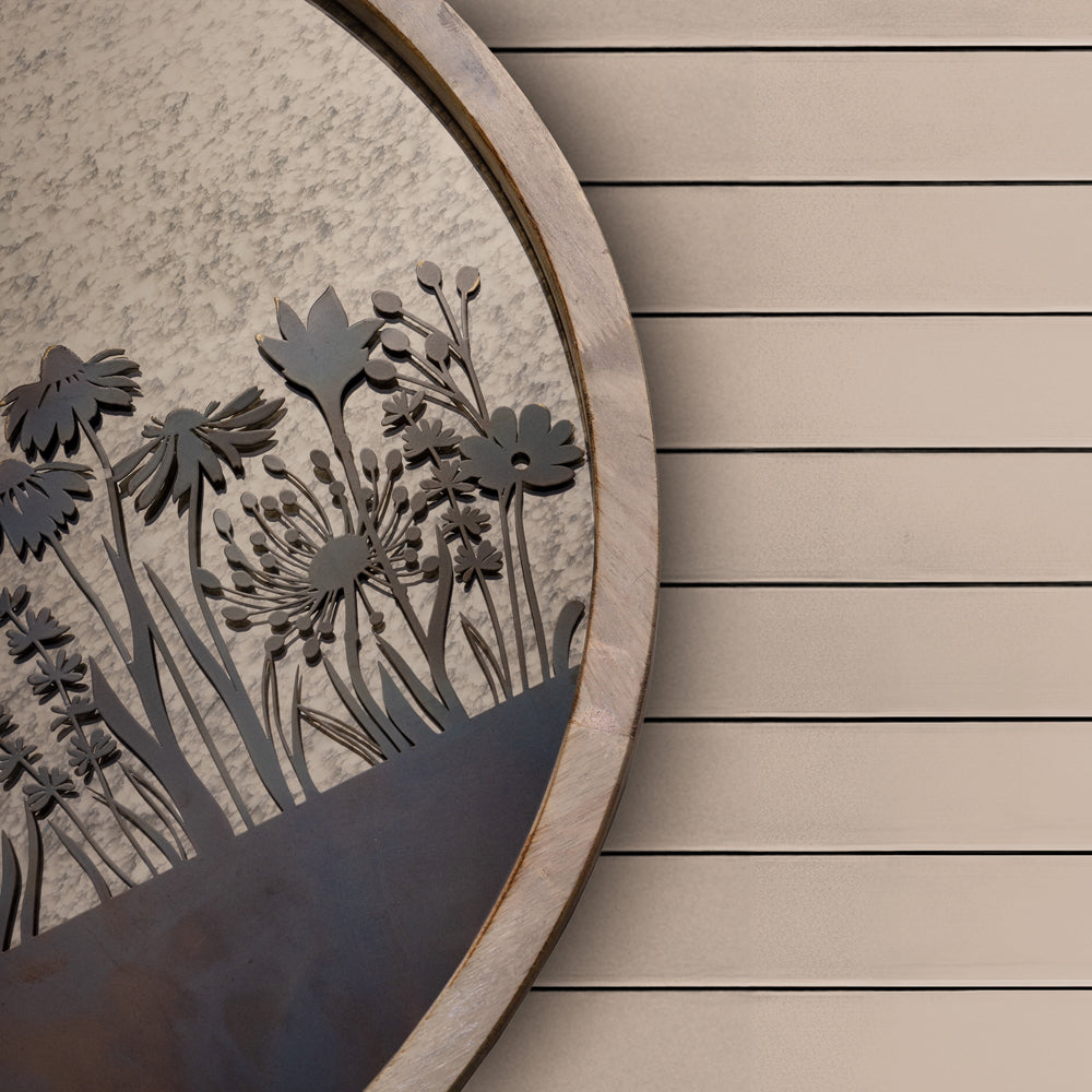 Fleur Et Faune Circle Antique Mirror