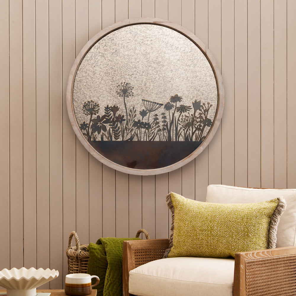 Fleur Et Faune Circle Antique Mirror