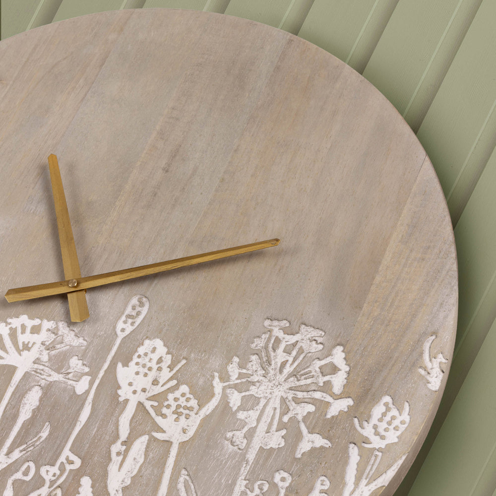 Fleur Et Faune Wooden Clock