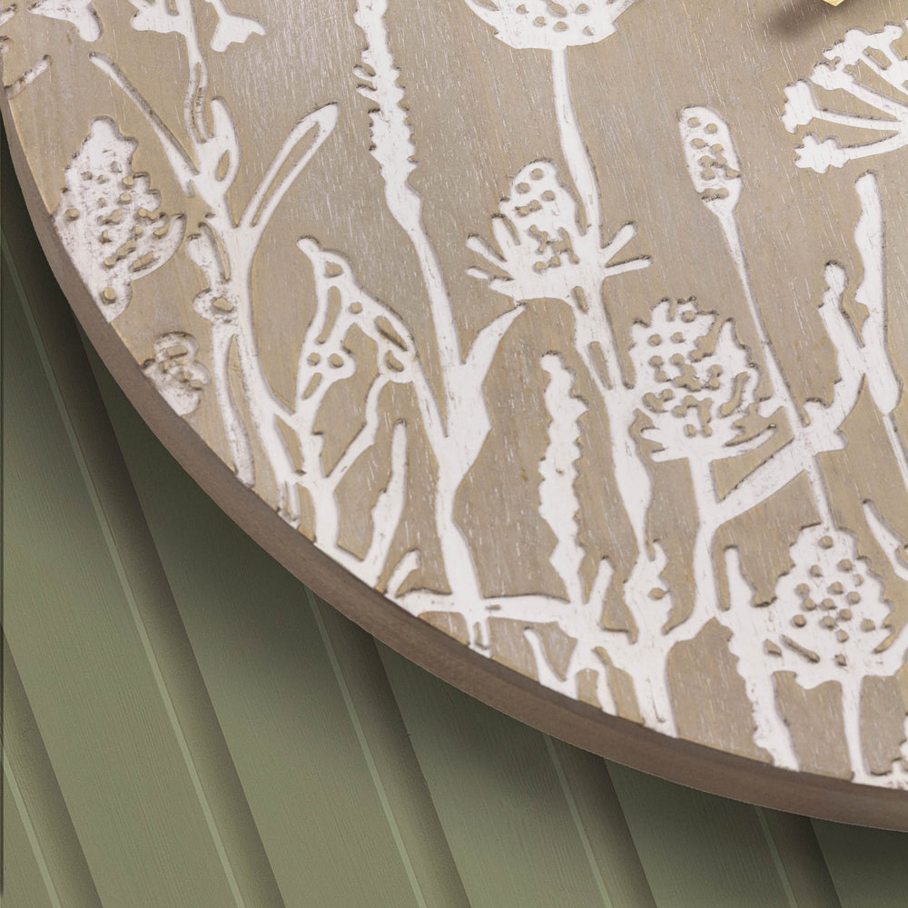 Fleur Et Faune Wooden Clock