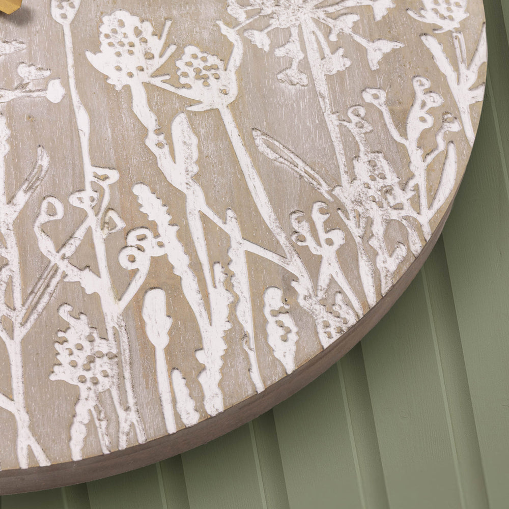Fleur Et Faune Wooden Clock