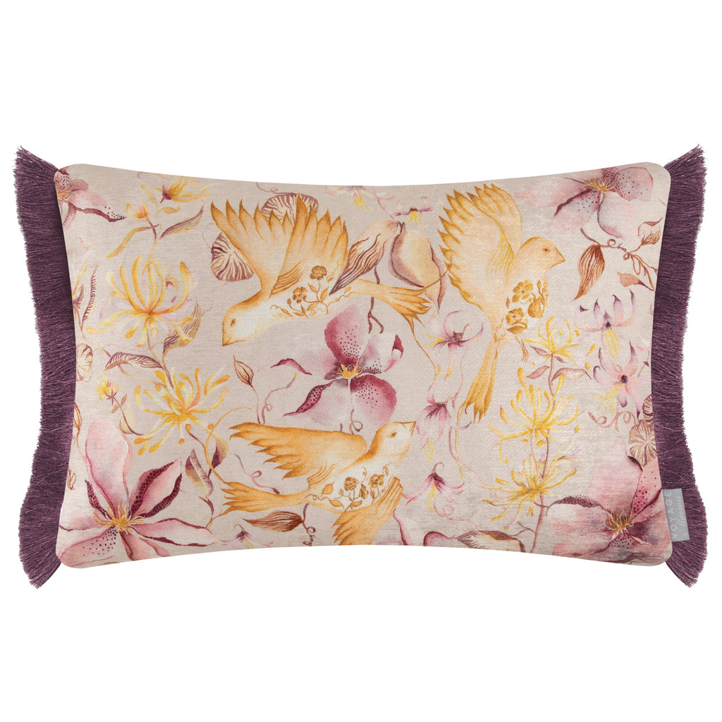 Floella Printed Ruche Fringe Cushion