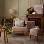 Floella Printed Ruche Fringe Cushion