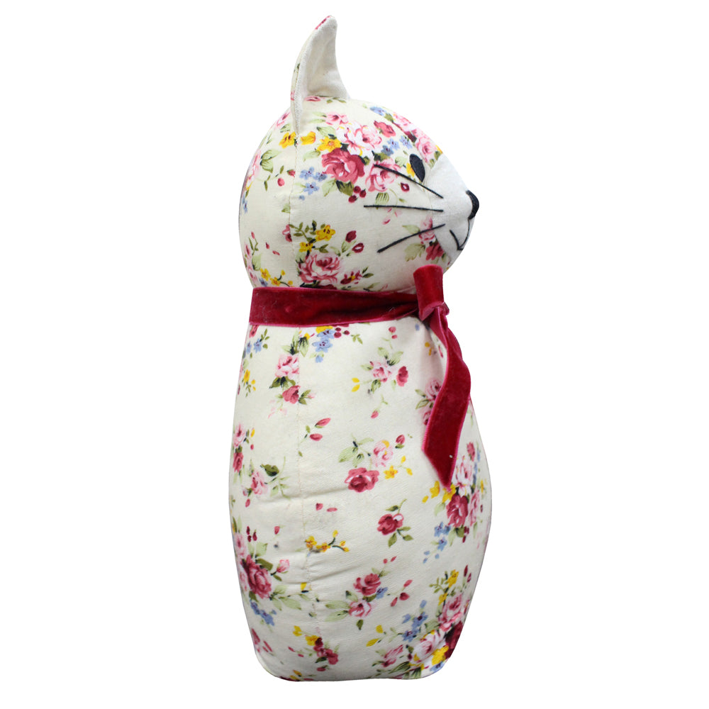 Floral Cat Novelty Door Stop