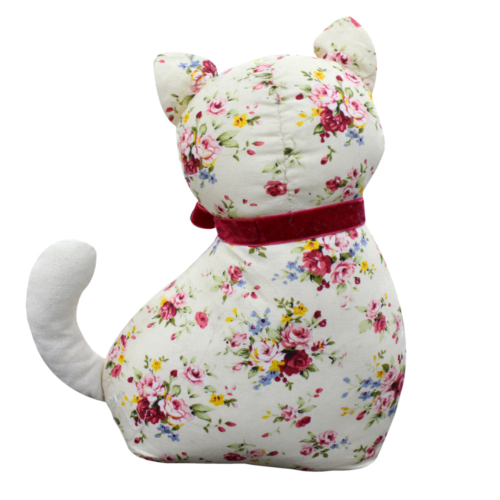Floral Cat Novelty Door Stop