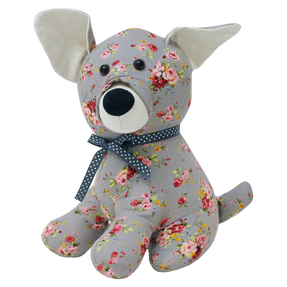 Floral Dog Novelty Door Stop