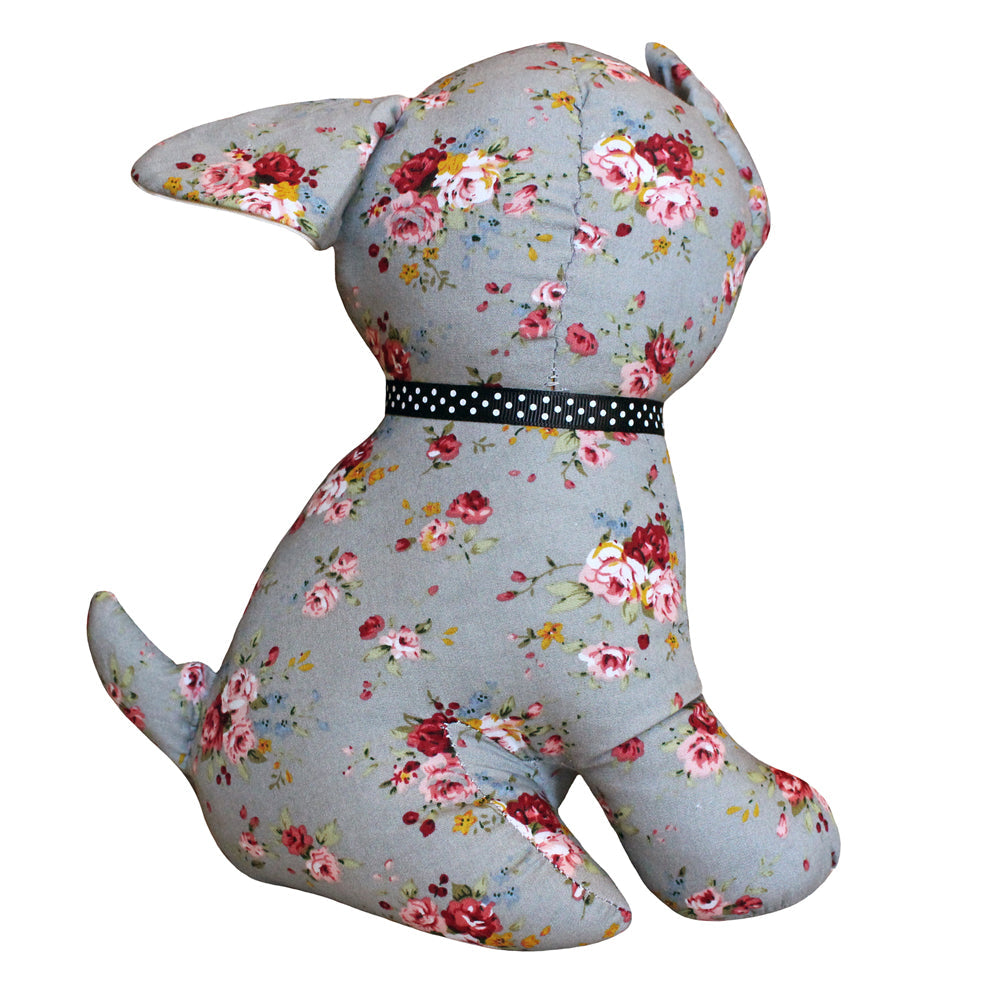 Floral Dog Novelty Door Stop
