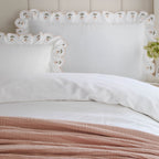 Florrie Embroidered Cotton Pillowcase Pair