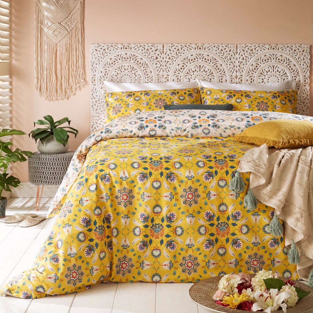 Folk Flora Floral Duvet Cover Set