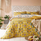 Folk Flora Floral Duvet Cover Set