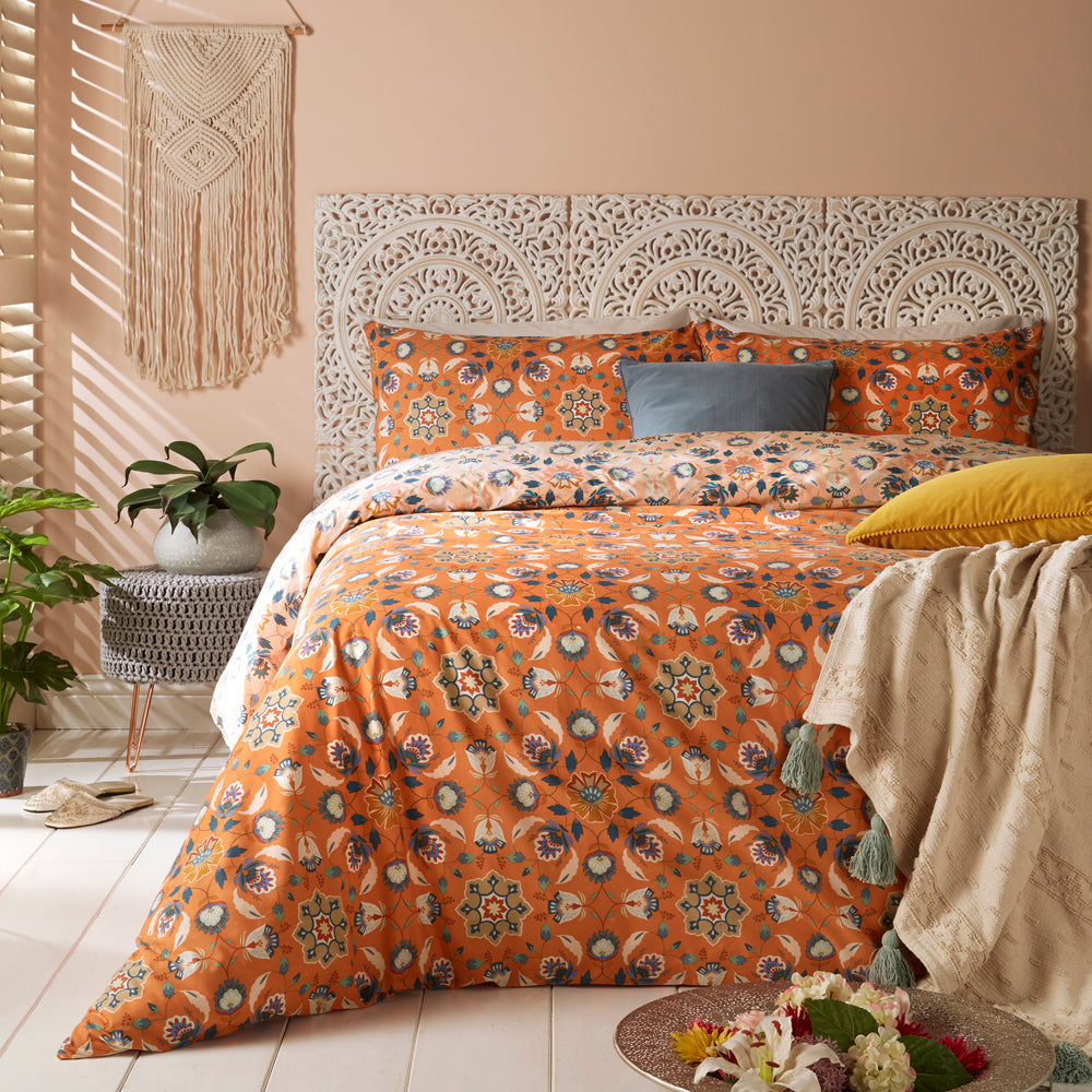 Folk Flora Floral Duvet Cover Set