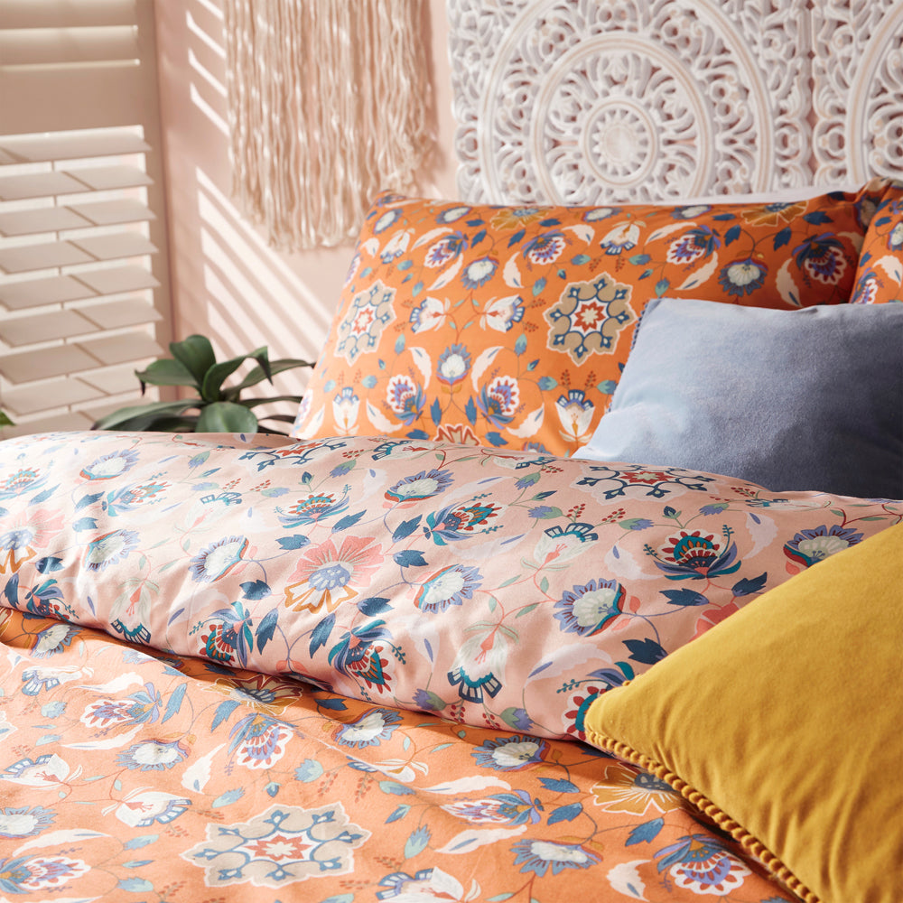 Folk Flora Floral Duvet Cover Set