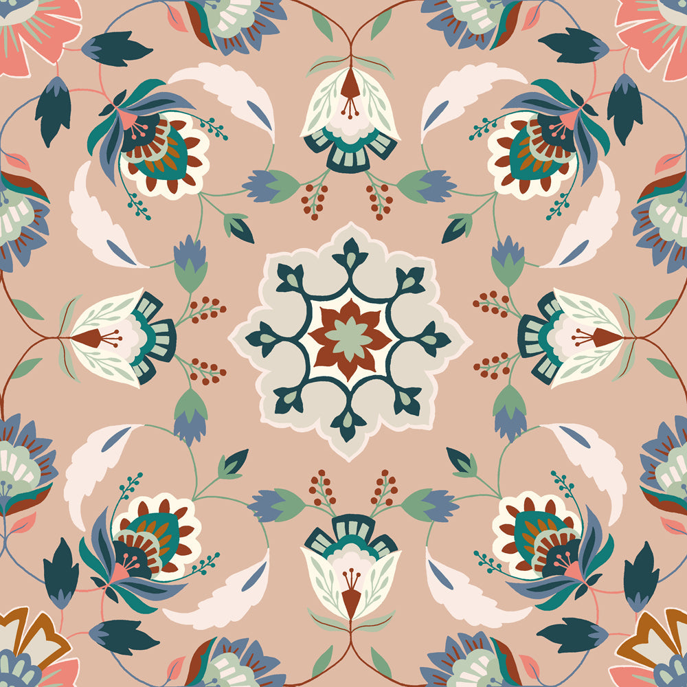 Folk Flora Floral Duvet Cover Set