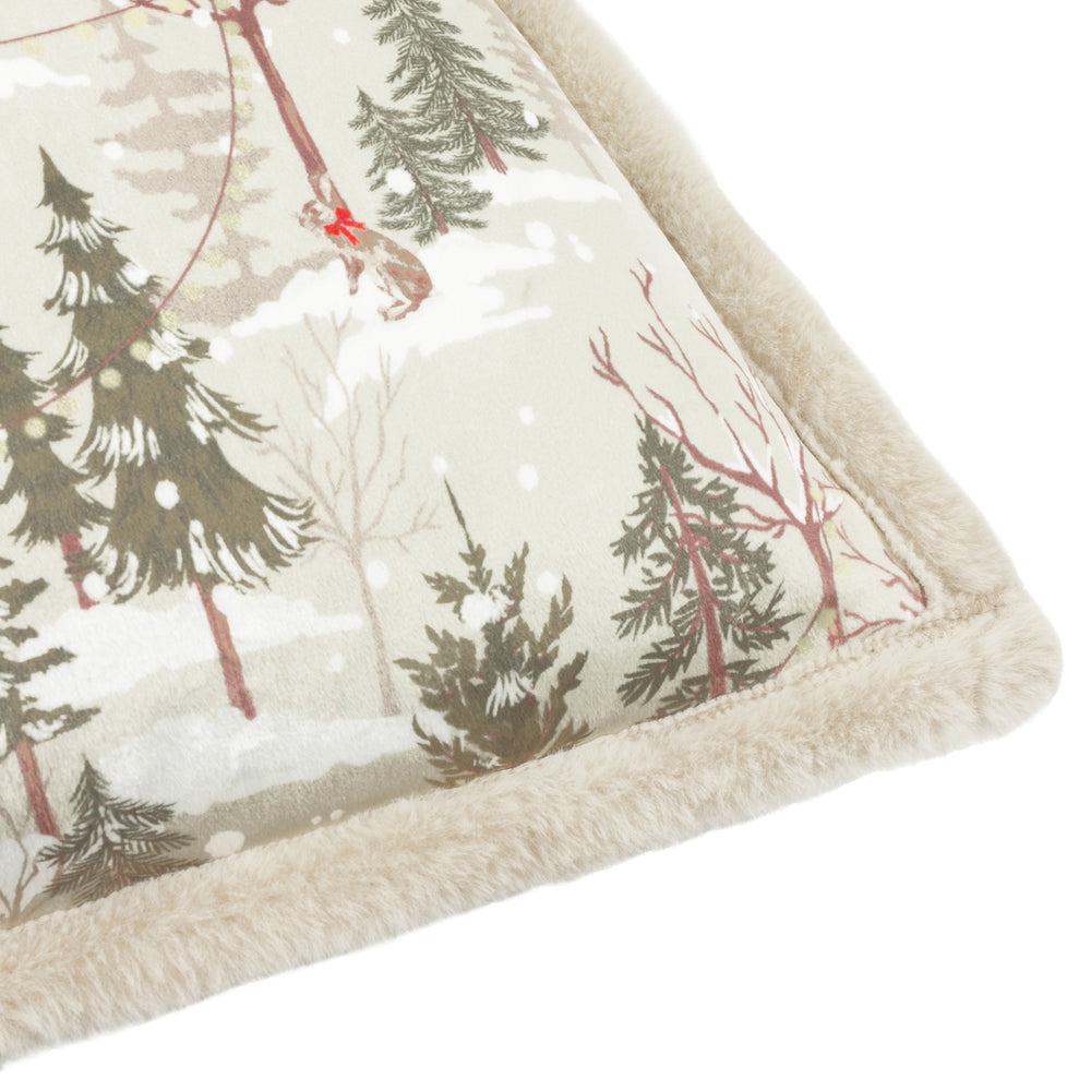 Forest Festivities Velvet Cushion