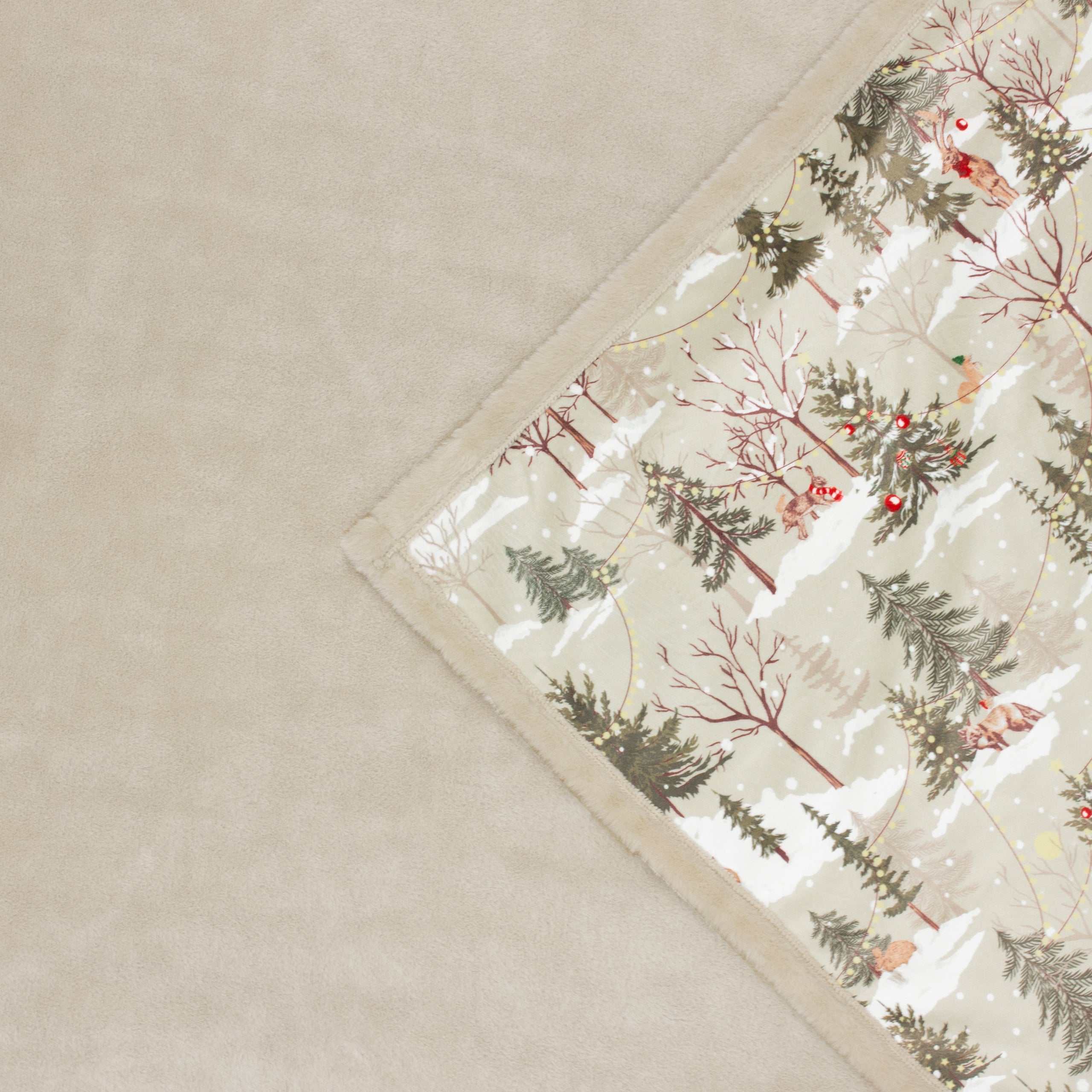 Forest Festivities Faux Fur Throw