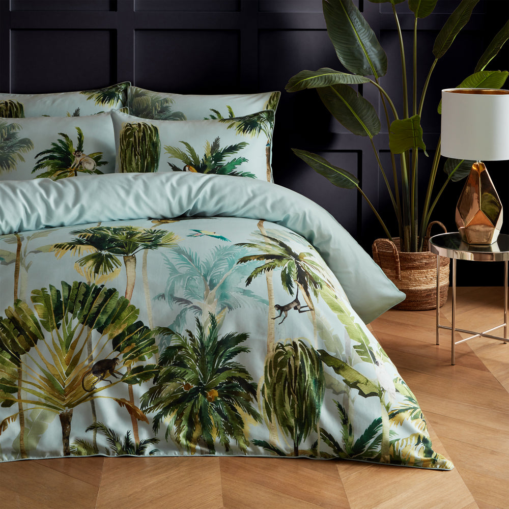 Forsteriana Palms 100% Cotton Duvet Cover Set