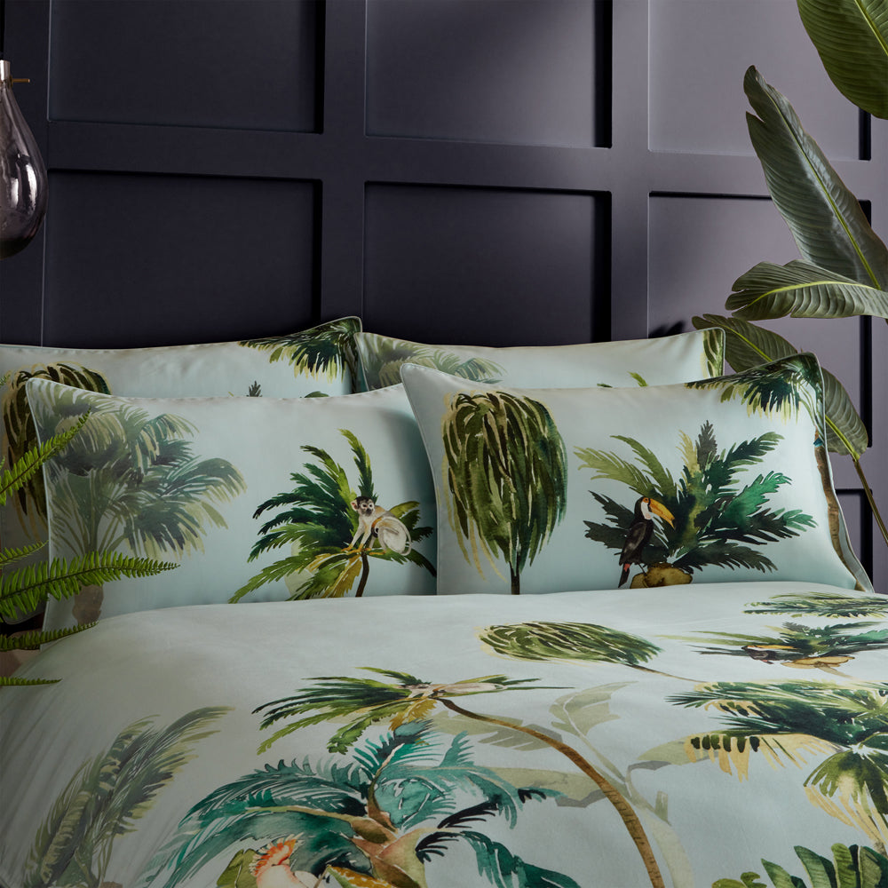 Forsteriana Palms 100% Cotton Duvet Cover Set