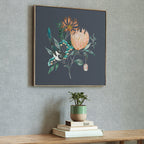 Fortazela Sapphire Framed Canvas