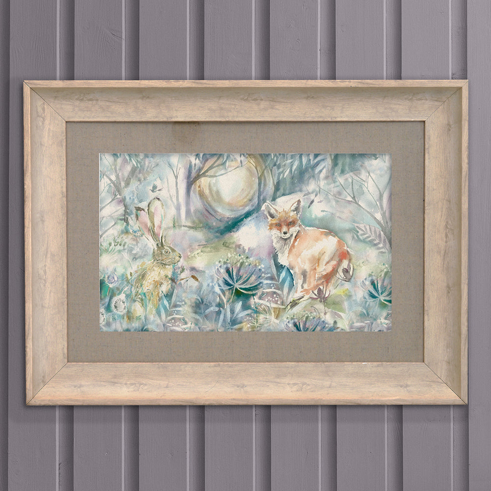 Fox and Hare Framed Print