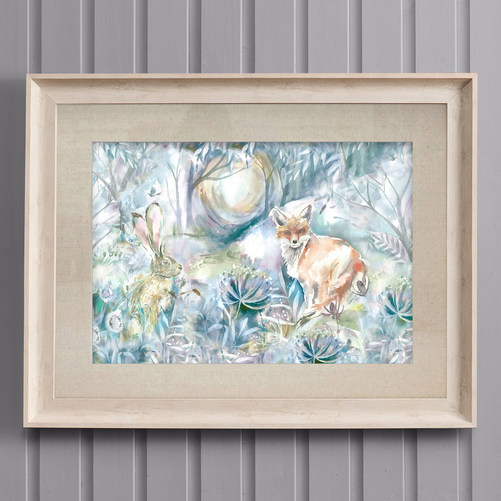 Fox and Hare Framed Print