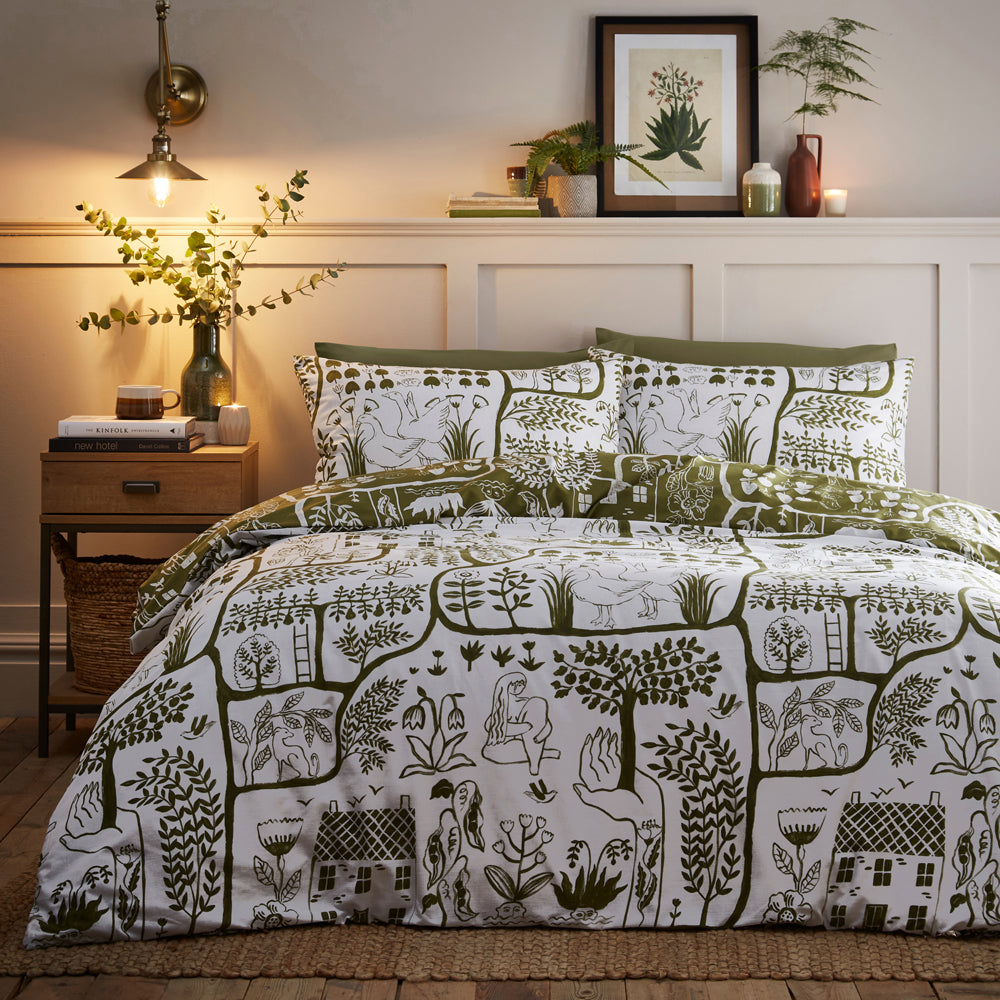 Frida Abstract Printed Reversible Duvet Cover Set