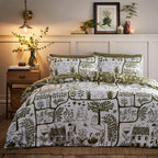 Frida Abstract Printed Reversible Duvet Cover Set