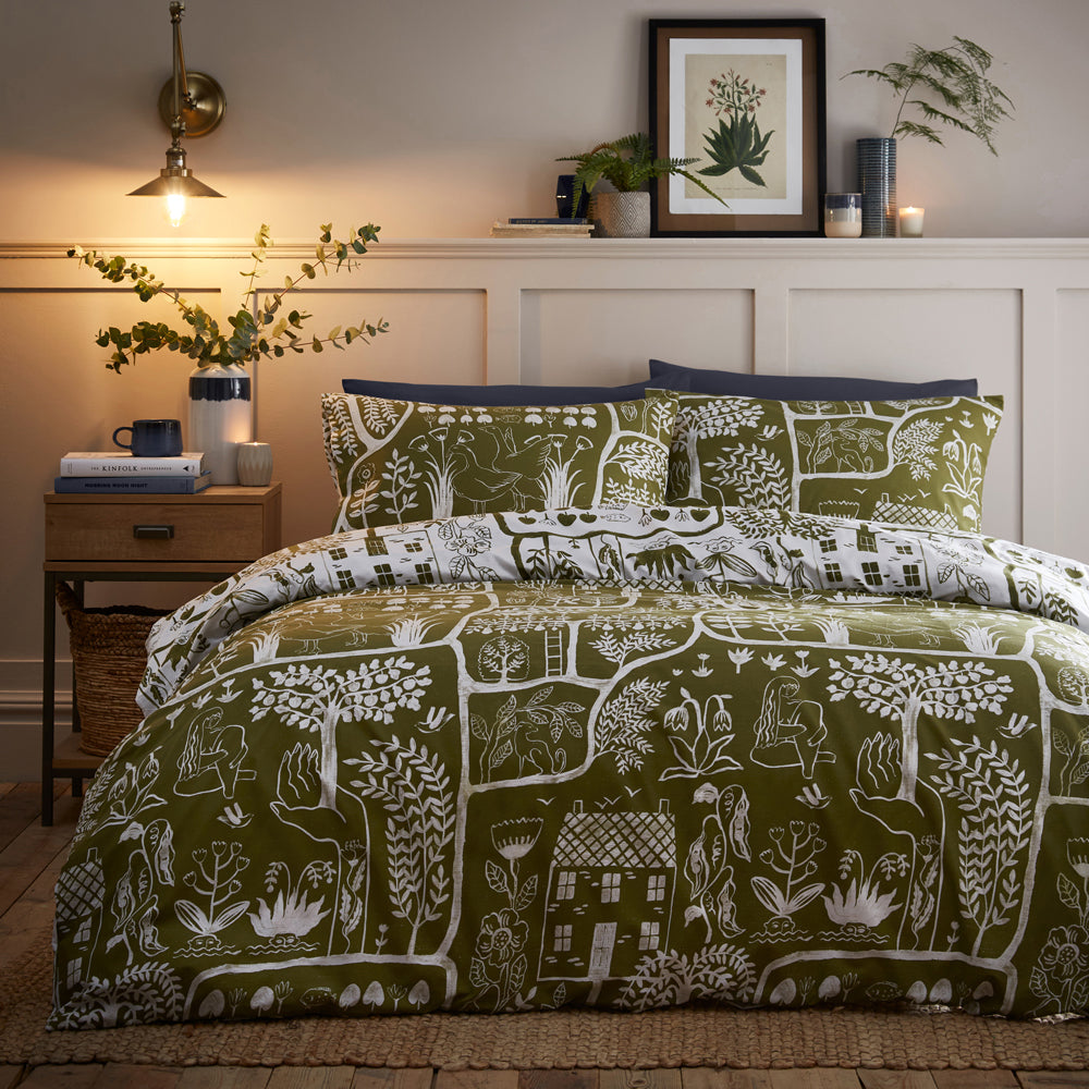 Frida Abstract Printed Reversible Duvet Cover Set