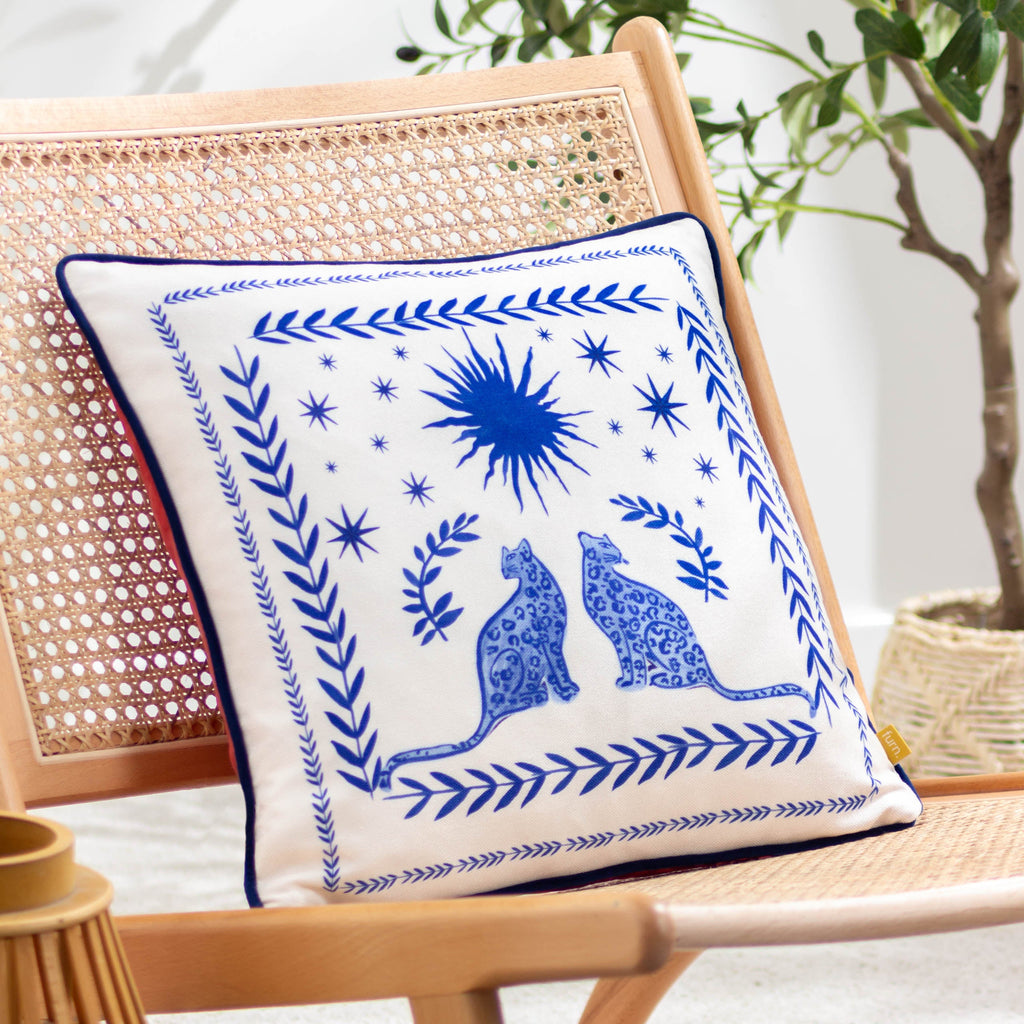 Frieze Piped Velvet Cushion