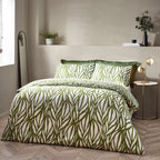 Frond Abstract Cotton Rich Reversible Duvet Cover Set