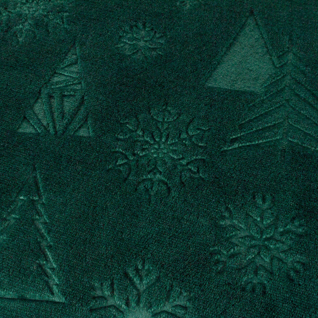 Festive Time Sherpa Fleece Embossed Throw