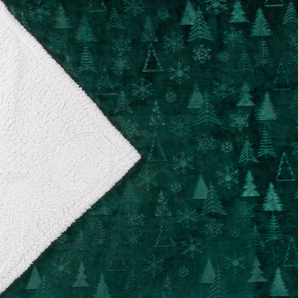 Festive Time Sherpa Fleece Embossed Throw