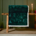 Festive Time Sherpa Fleece Embossed Throw