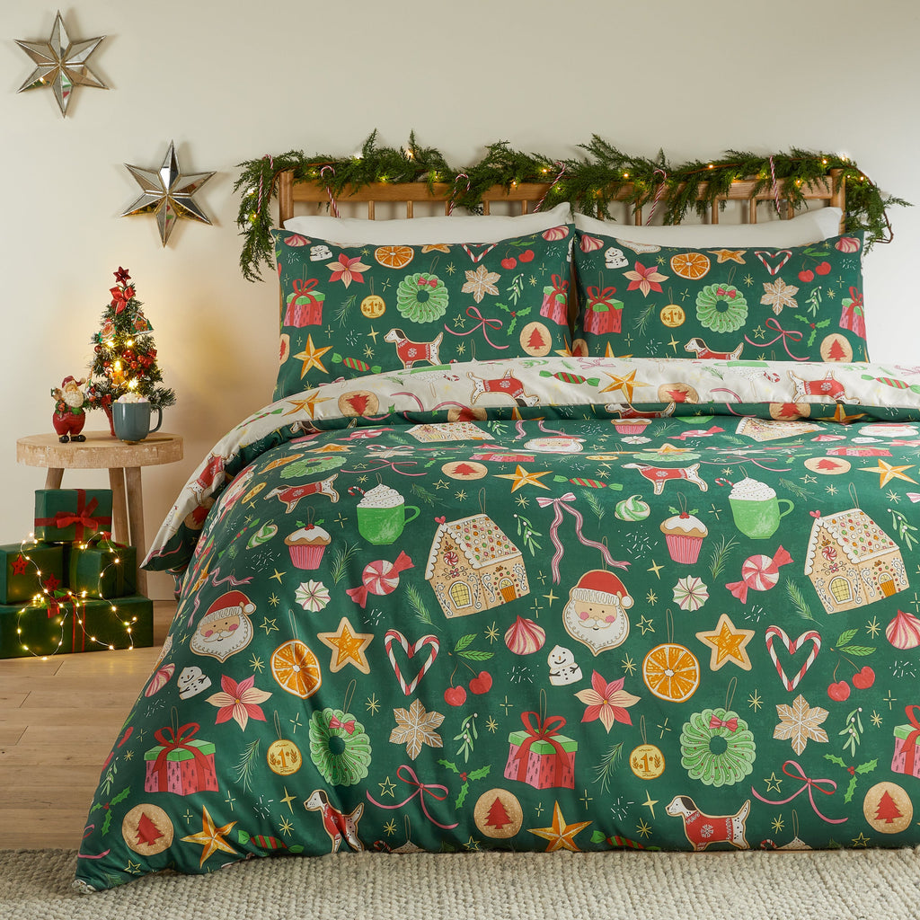 Festive Treats Printed Soft Touch Duvet Cover Set