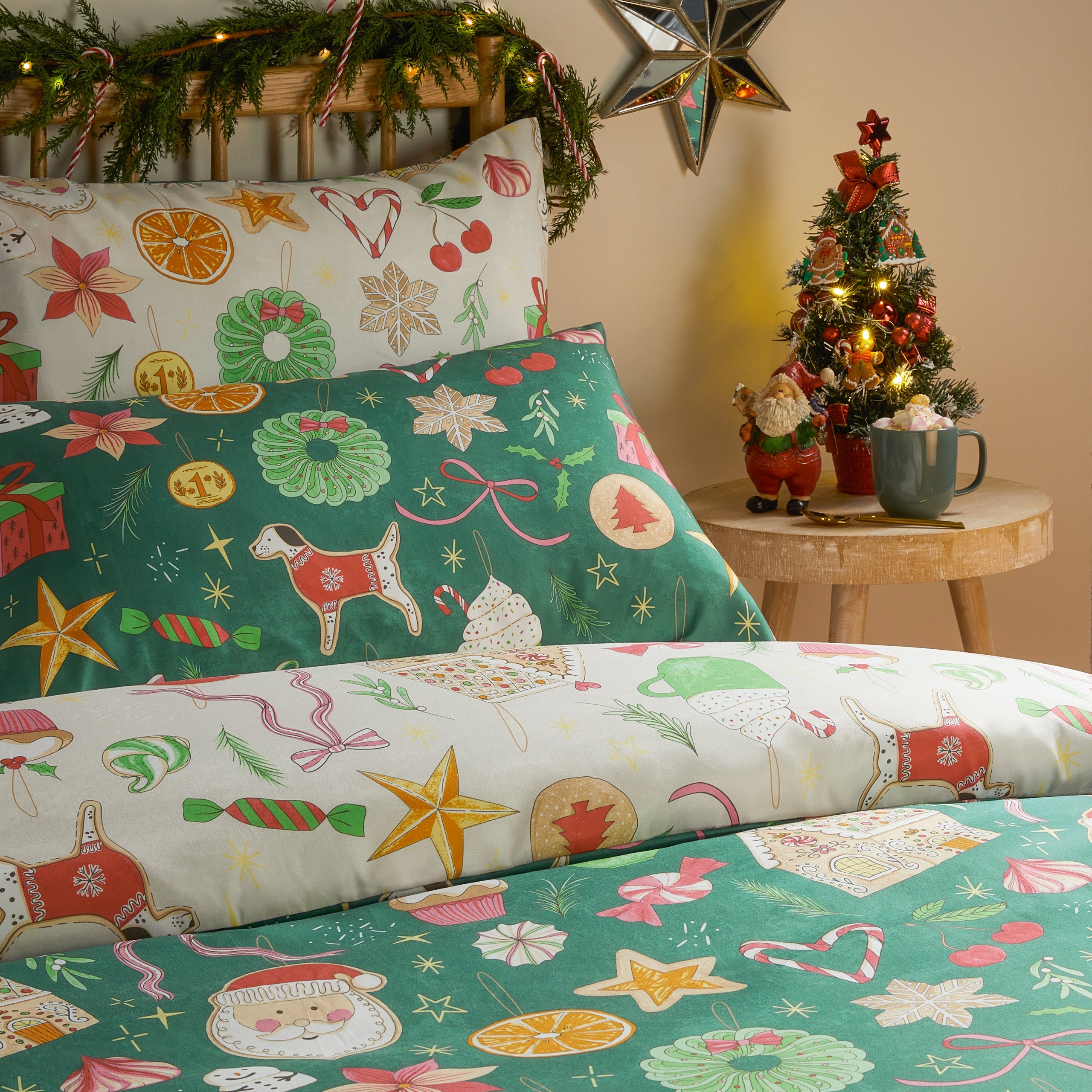 Festive Treats Printed Soft Touch Duvet Cover Set