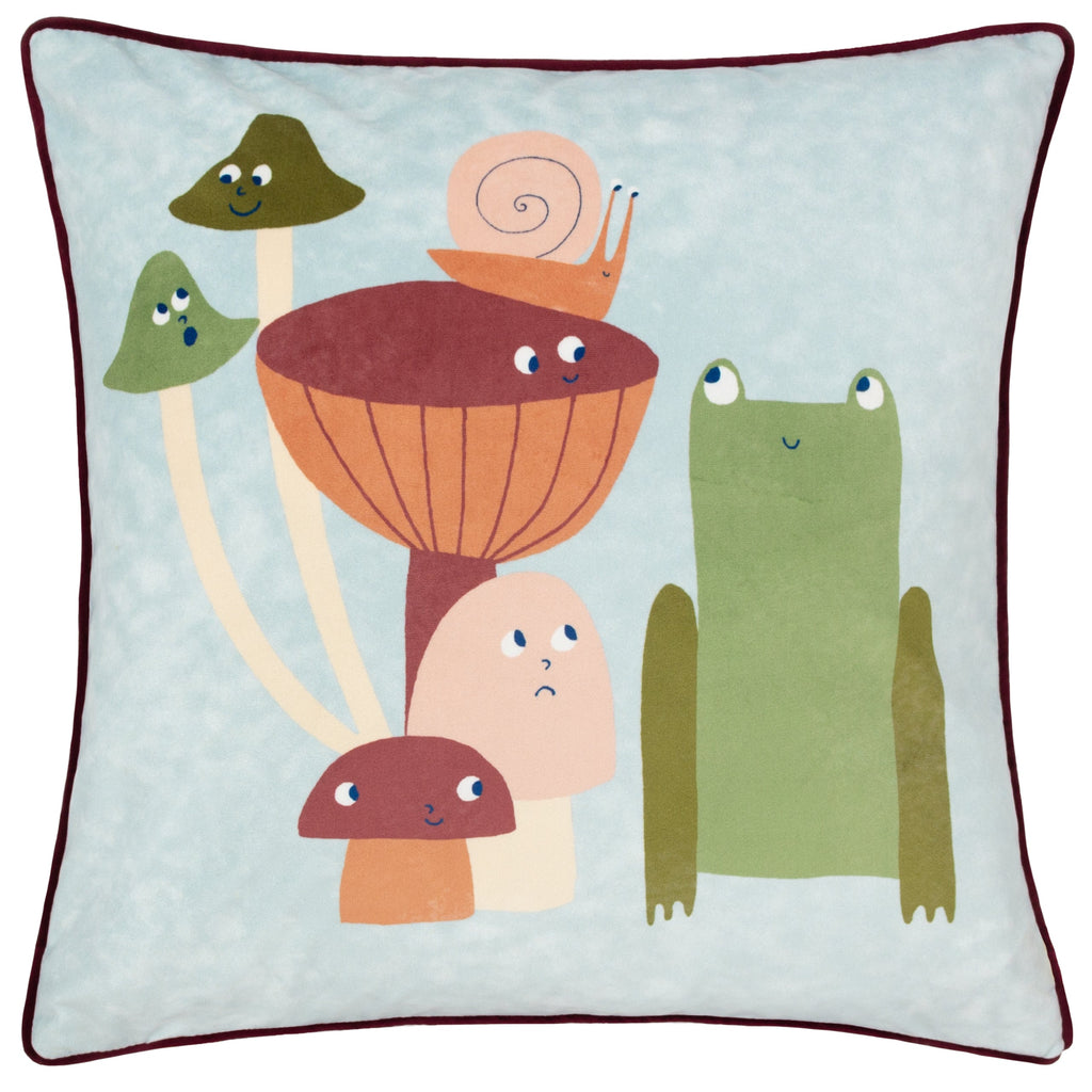 Funguys Friends Piped Velvet Cushion