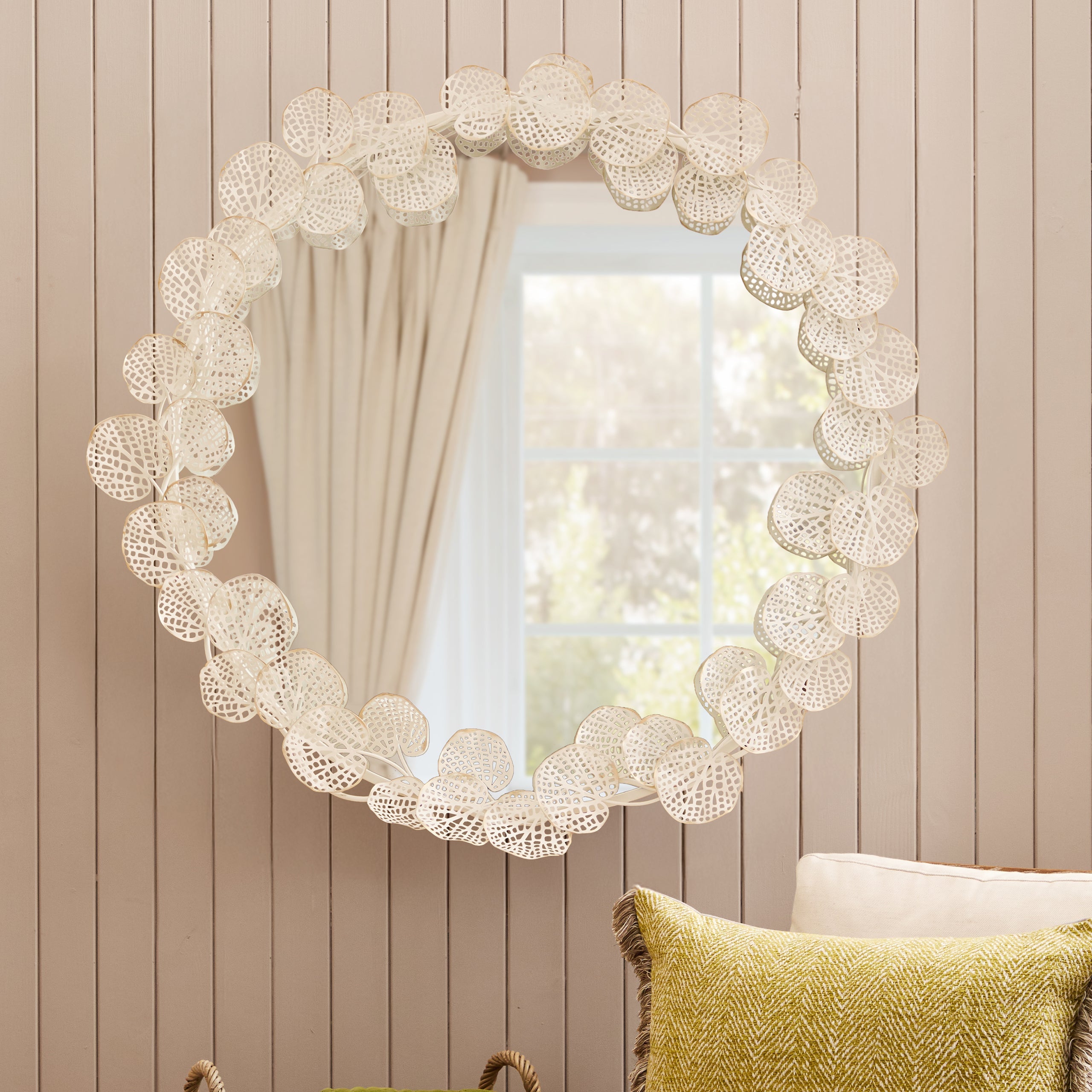 Gaia Mirror Antique White
